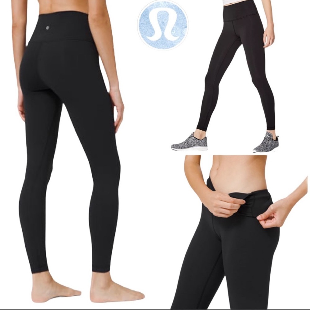 NWT Lululemon Align High Rise Pant 28"  Black - Picture 2 of 13
